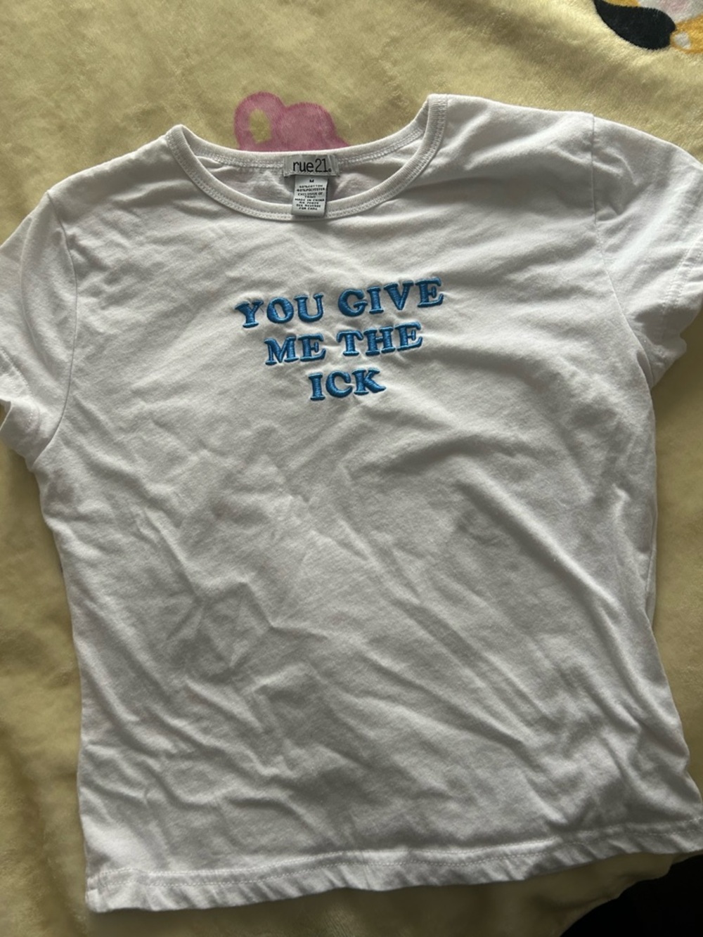 Rue21 White Tee with Writing